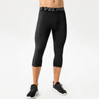 Mens Compression Fitness 85%polyester 15%spandex Pants 1081 print logo 8