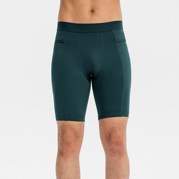 Mens Gym Training 85%polyester 15%spandex Compression Shorts print logo 1