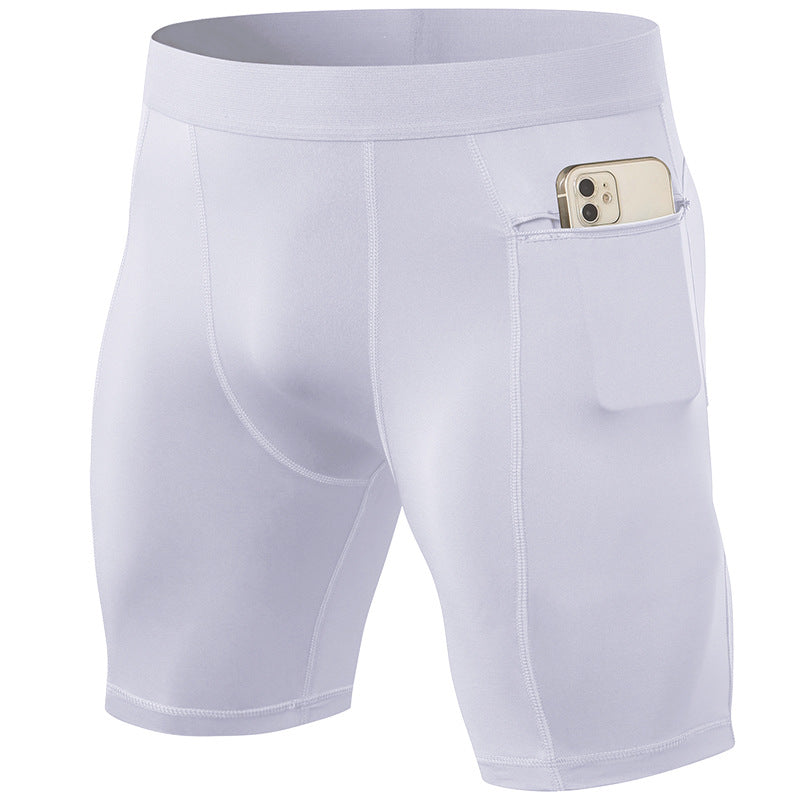 Mens Gym Training 85%polyester 15%spandex Compression Shorts print logo 18