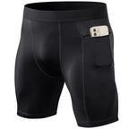 Mens Gym Training 85%polyester 15%spandex Compression Shorts print logo 20