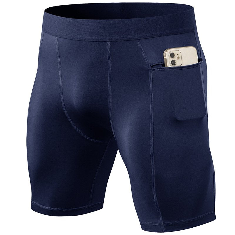 Mens Gym Training 85%polyester 15%spandex Compression Shorts print logo 22