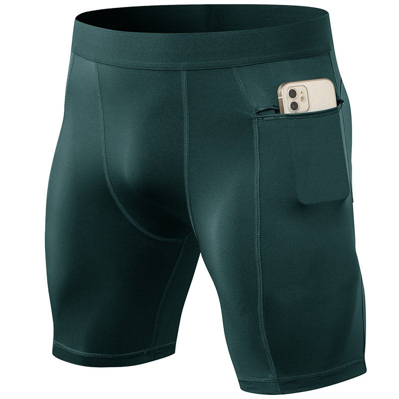 Mens Gym Training 85%polyester 15%spandex Compression Shorts print logo 24