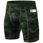 Mens Gym Training 85%polyester 15%spandex Compression Shorts print logo 26