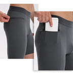 Mens Gym Training 85%polyester 15%spandex Compression Shorts print logo 27