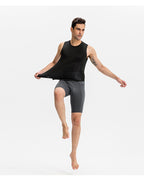 Mens Gym Training 85%polyester 15%spandex Compression Shorts print logo 35