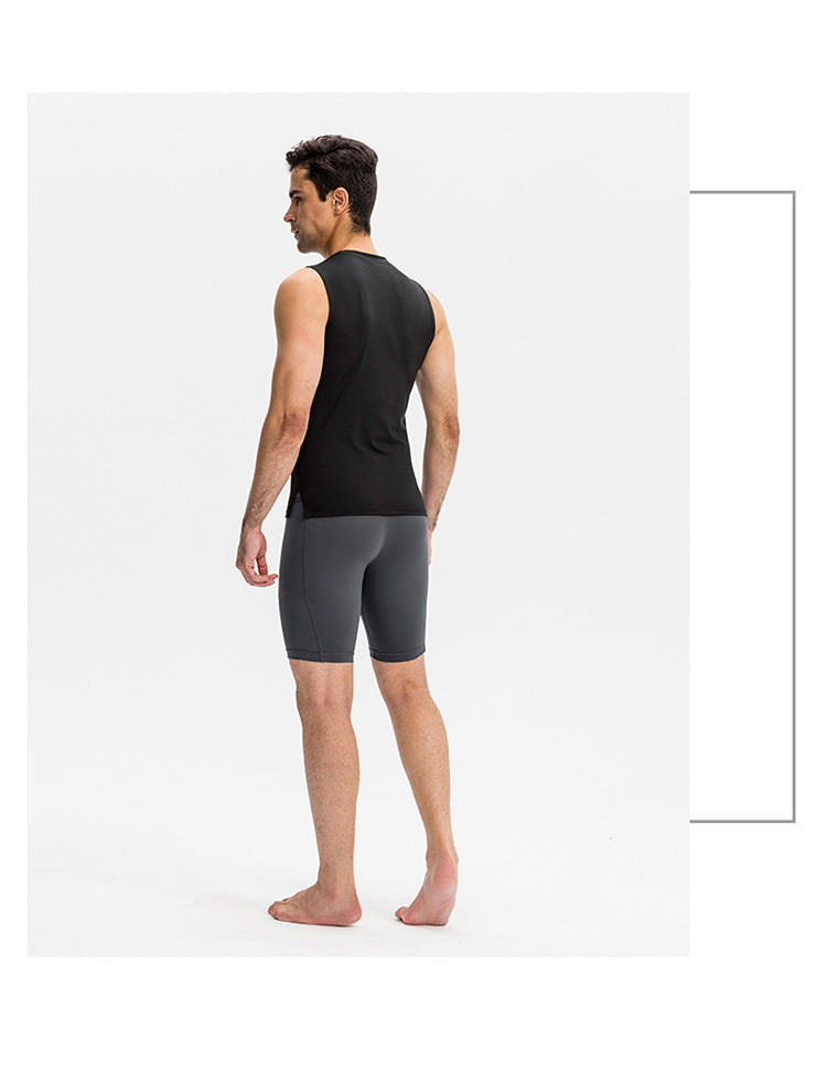 Mens Gym Training 85%polyester 15%spandex Compression Shorts print logo 36