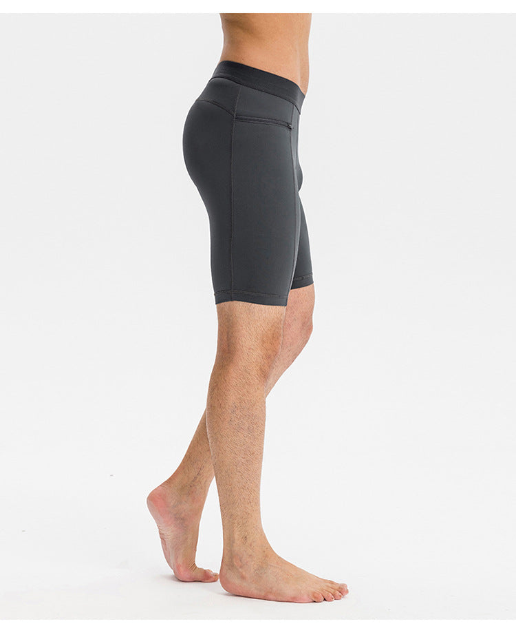 Mens Gym Training 85%polyester 15%spandex Compression Shorts print logo 40