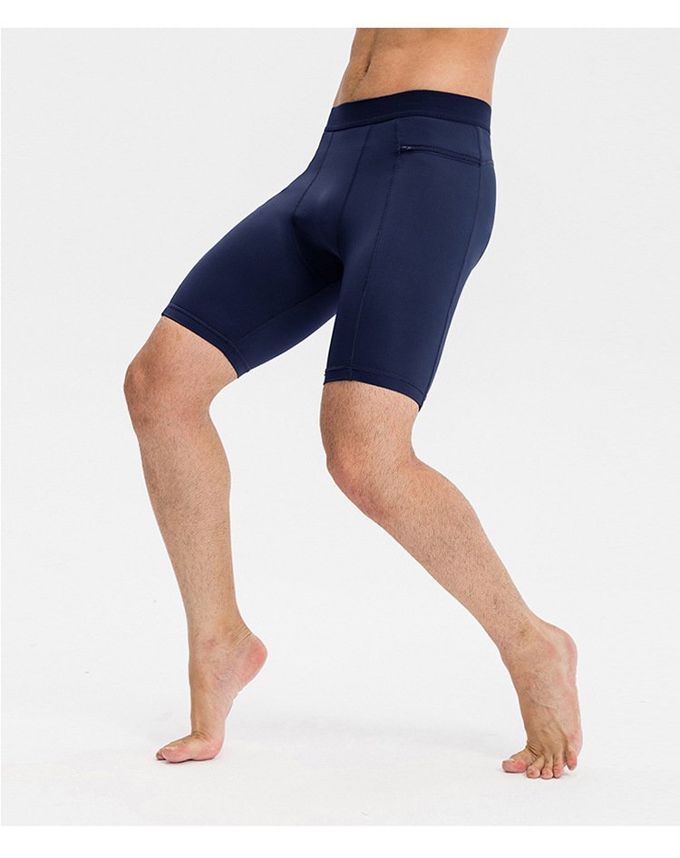 Mens Gym Training 85%polyester 15%spandex Compression Shorts print logo 42