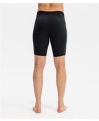 Mens Gym Training 85%polyester 15%spandex Compression Shorts print logo 44