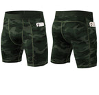 Mens Gym Training 85%polyester 15%spandex Compression Shorts print logo 53