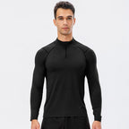 Mens Fitness Compression 95%polyester 5%spandex Long Sleeve Shirt 11516 print logo 12