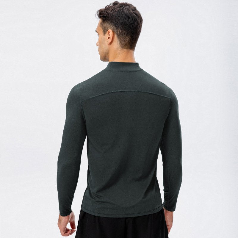 Mens Fitness Compression 95%polyester 5%spandex Long Sleeve Shirt 11516 print logo 2