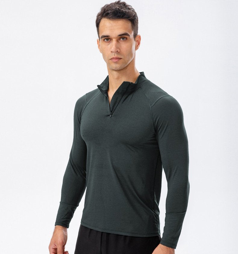 Mens Fitness Compression 95%polyester 5%spandex Long Sleeve Shirt 11516 print logo 20