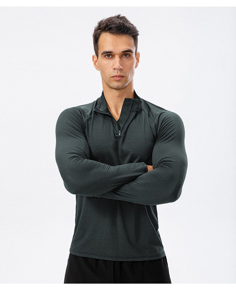 Mens Fitness Compression 95%polyester 5%spandex Long Sleeve Shirt 11516 print logo 28
