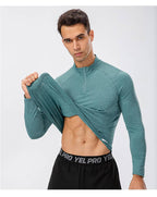 Mens Fitness Compression 95%polyester 5%spandex Long Sleeve Shirt 11516 print logo 35