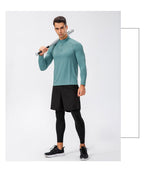 Mens Fitness Compression 95%polyester 5%spandex Long Sleeve Shirt 11516 print logo 38
