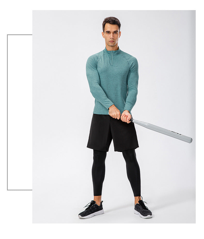 Mens Fitness Compression 95%polyester 5%spandex Long Sleeve Shirt 11516 print logo 39