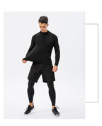 Mens Fitness Compression 95%polyester 5%spandex Long Sleeve Shirt 11516 print logo 43