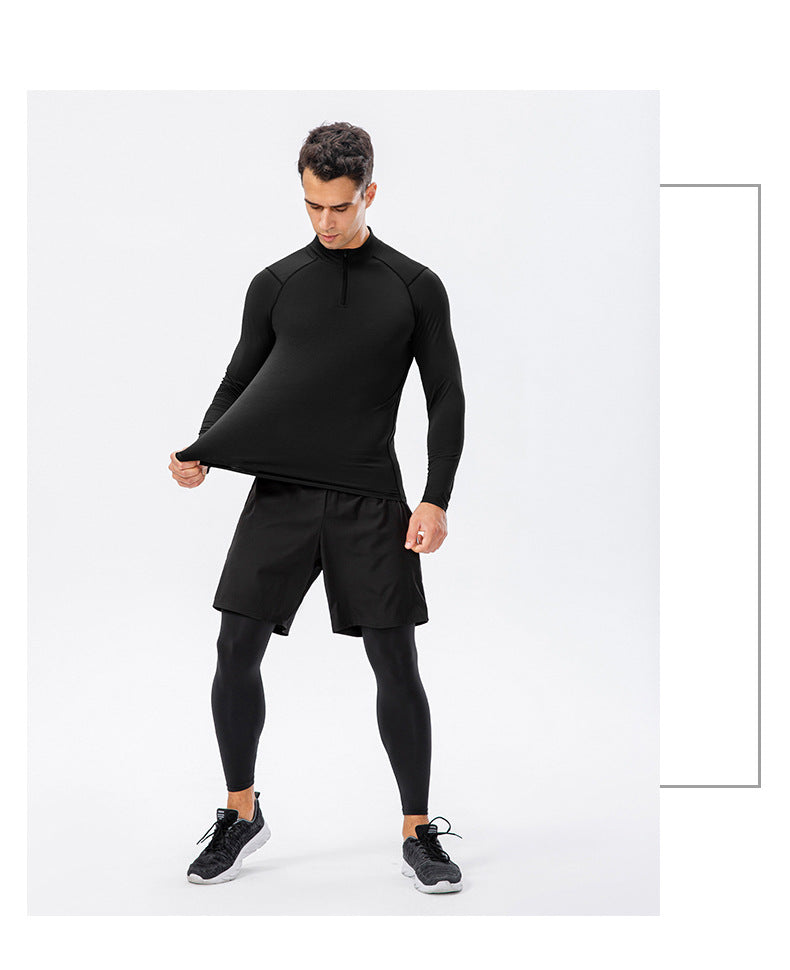 Mens Fitness Compression 95%polyester 5%spandex Long Sleeve Shirt 11516 print logo 43