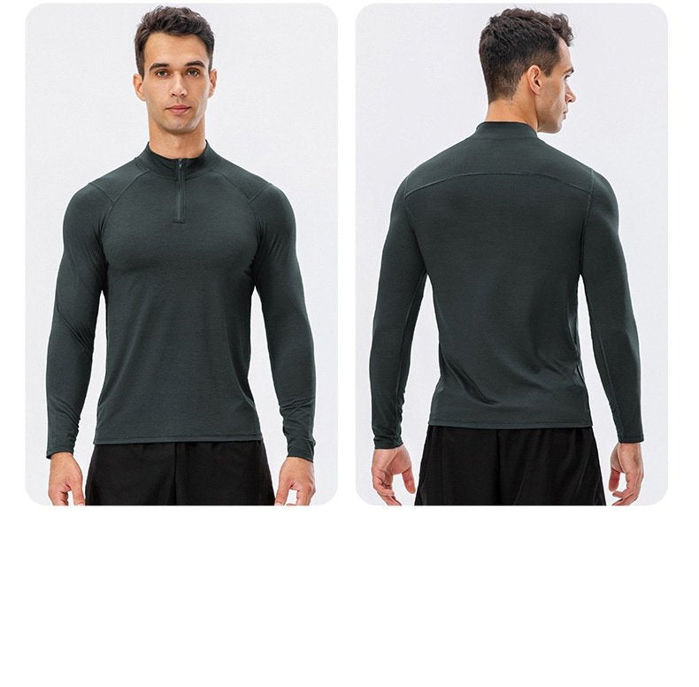 Mens Fitness Compression 95%polyester 5%spandex Long Sleeve Shirt 11516 print logo 46