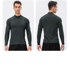 Mens Fitness Compression 95%polyester 5%spandex Long Sleeve Shirt 11516 print logo 46
