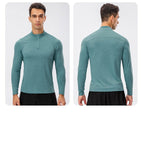 Mens Fitness Compression 95%polyester 5%spandex Long Sleeve Shirt 11516 print logo 47