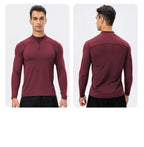 Mens Fitness Compression 95%polyester 5%spandex Long Sleeve Shirt 11516 print logo 48