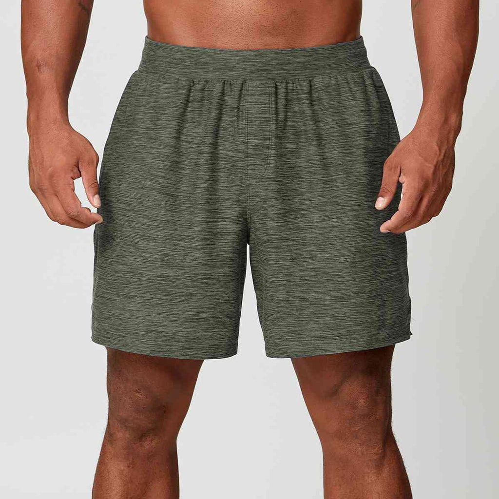 Mens Sports Fitness 89%polyester 11%spandex Tracksuit 1173 - shorts print logo 3