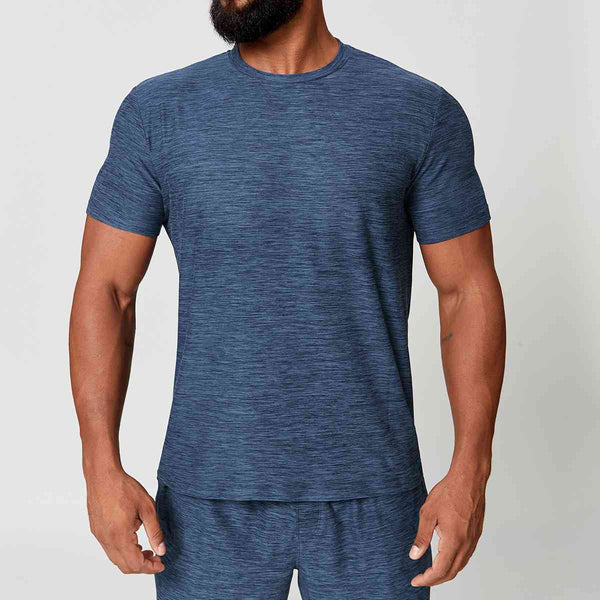 Mens Sports Fitness 89%polyester 11%spandex Tracksuit 1173 - tshirt print logo 1