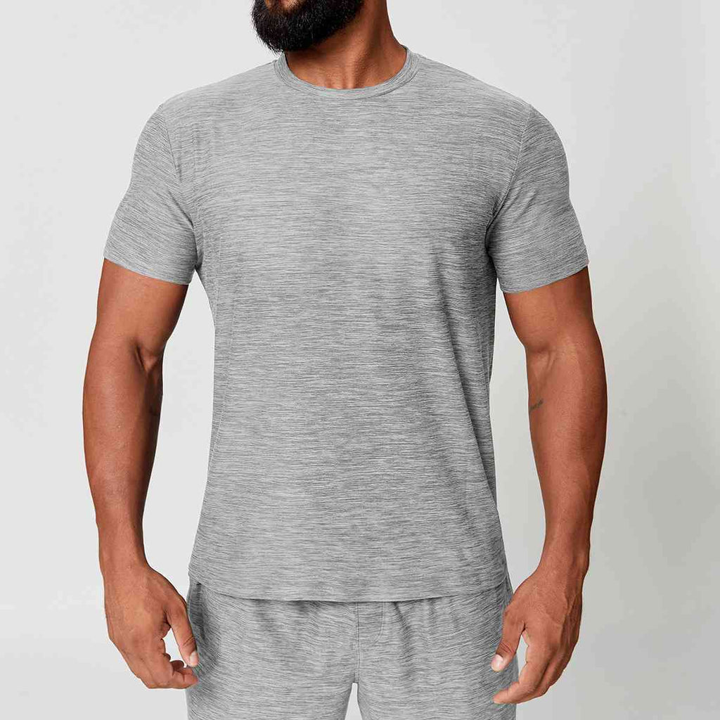 Mens Sports Fitness 89%polyester 11%spandex Tracksuit 1173 - tshirt print logo 24