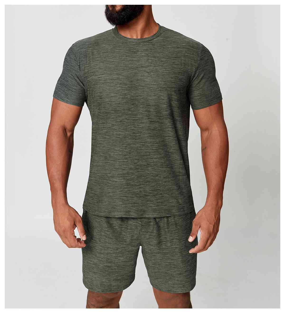Mens Sports Fitness 89%polyester 11%spandex Tracksuit 1173 - tshirt print logo 30