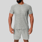 Mens Sports Fitness 89%polyester 11%spandex Tracksuit 1173 - tshirt print logo 37