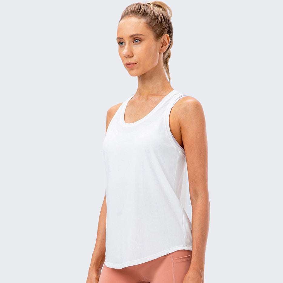 Womens Running Workout 88%nylon 12%spandex Tank Top 12131