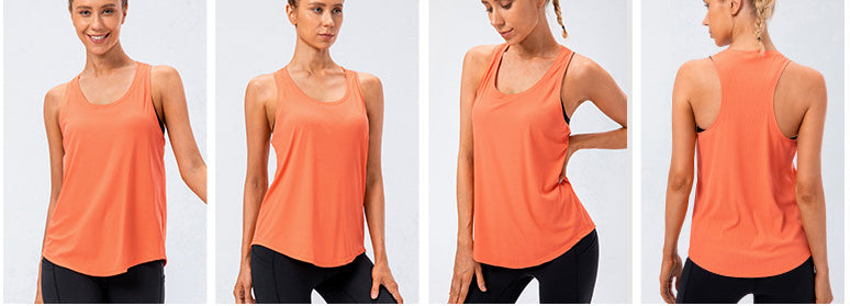 Womens Running Workout 88%nylon 12%spandex Tank Top 12131
