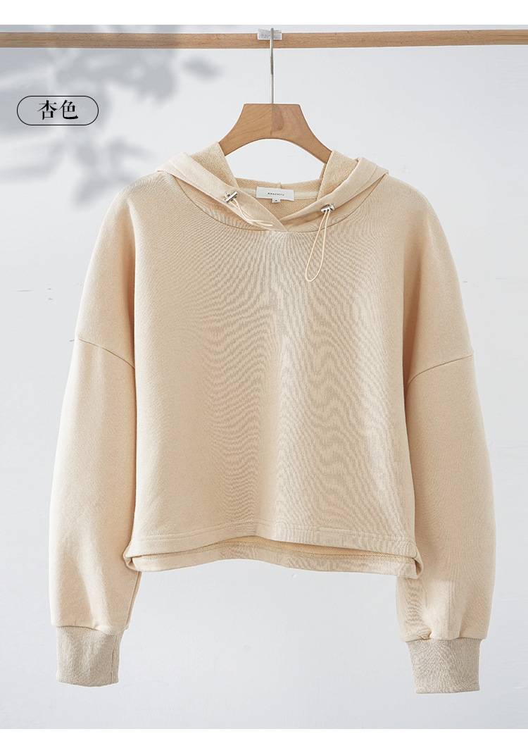 Womens Activewear Cropped 100% cotton Hoodie 122577 print logo 53