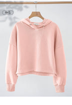 Womens Activewear Cropped 100% cotton Hoodie 122577 print logo 58