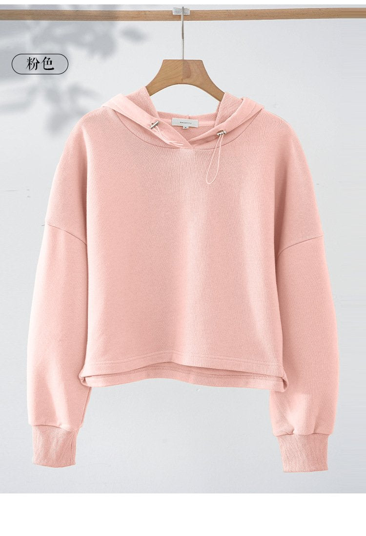 Womens Activewear Cropped 100% cotton Hoodie 122577 print logo 58