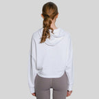 Womens Activewear Cropped 100% cotton Hoodie 122577 print logo 2