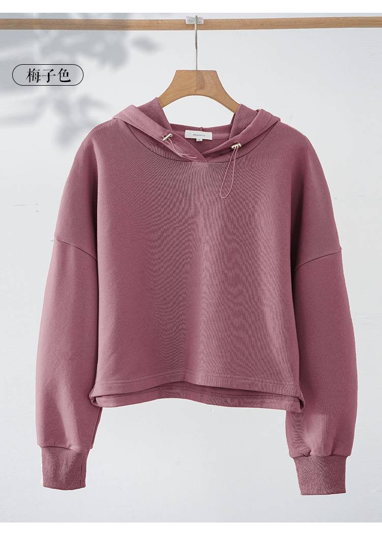 Womens Activewear Cropped 100% cotton Hoodie 122577 print logo 55
