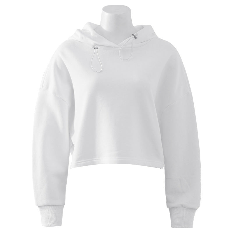 Womens Activewear Cropped 100% cotton Hoodie 122577 print logo 31