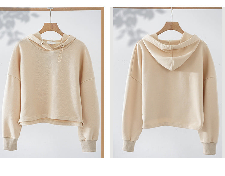Womens Activewear Cropped 100% cotton Hoodie 122577 print logo 40