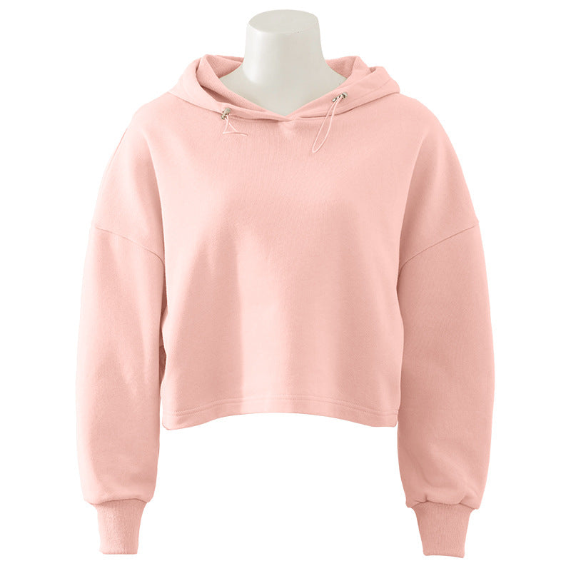 Womens Activewear Cropped 100% cotton Hoodie 122577 print logo 20