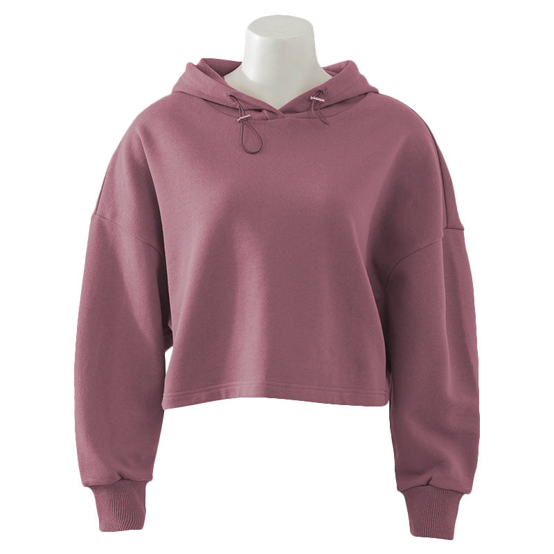 Womens Activewear Cropped 100% cotton Hoodie 122577 print logo 32