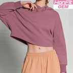 Womens Activewear Cropped 100% cotton Hoodie 122577 print logo 4