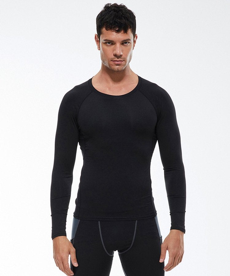 Mens Workout Compression 85%polyester 15%spandex Long Sleeve Shirt 1510 print logo 22