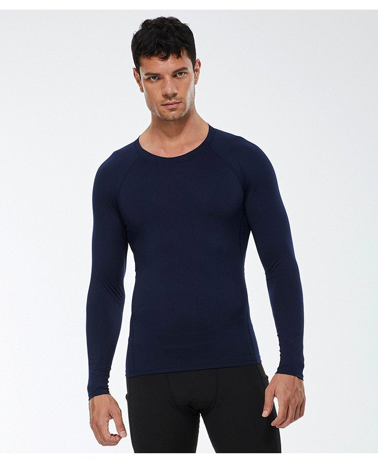 Mens Workout Compression 85%polyester 15%spandex Long Sleeve Shirt 1510 print logo 30