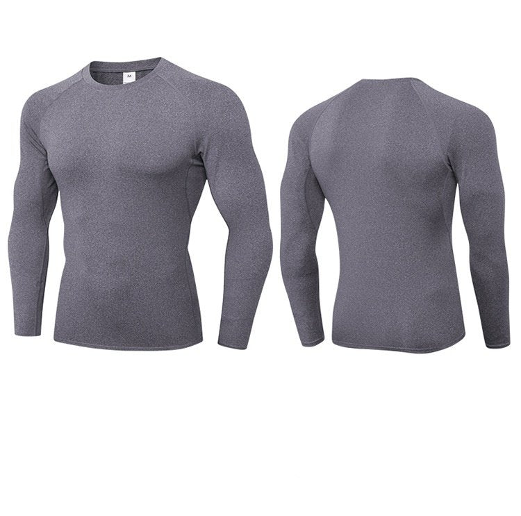 Mens Workout Compression 85%polyester 15%spandex Long Sleeve Shirt 1510 print logo 39