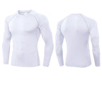 Mens Workout Compression 85%polyester 15%spandex Long Sleeve Shirt 1510 print logo 40