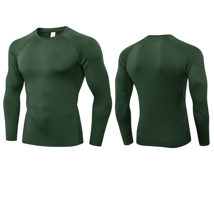 Mens Workout Compression 85%polyester 15%spandex Long Sleeve Shirt 1510 print logo 41