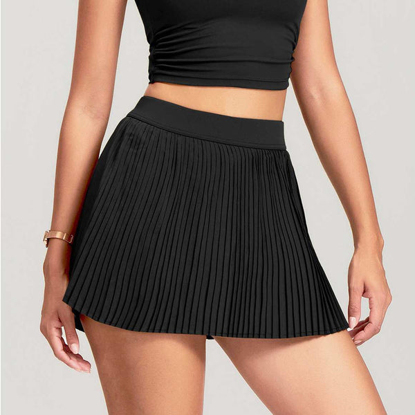Womens Sportswear Fitness 90%Polyester 10%Spandex Tennis Skirt 20240910 print logo 1